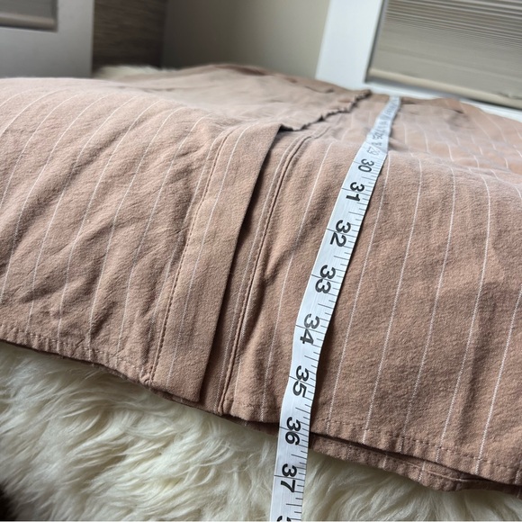 Workhall Long Cotton Striped Button Down Skirt Small - Picture 9 of 10